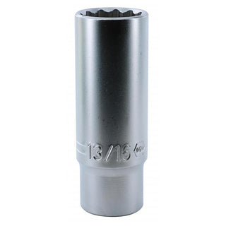 Wiha Tools 33858 1/2 Inch Drive Deep Socket, 12 Point, 13/16 Inch