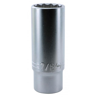 Wiha Tools 33859 1/2 Inch Drive Deep Socket, 12 Point, 7/8 Inch