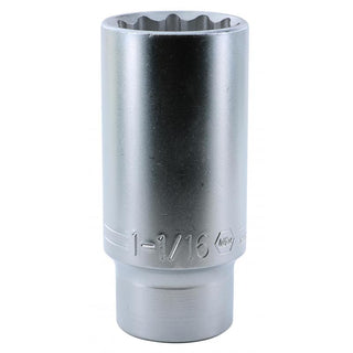 Wiha Tools 33862 1/2 Inch Drive Deep Socket, 12 Point, 1-1/16 Inch