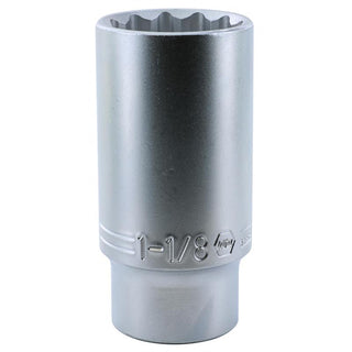 Wiha Tools 33863 1/2 Inch Drive Deep Socket, 12 Point, 1-1/8 Inch