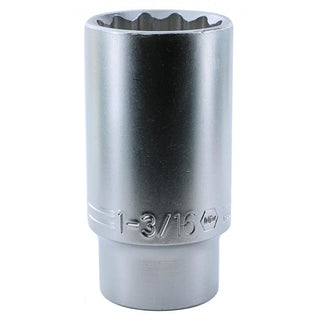 Wiha Tools 33864 1/2 Inch Drive Deep Socket, 12 Point, 1-3/16 Inch