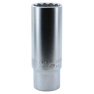 Wiha Tools 33877 1/2 Inch Drive Deep Socket, 12 Point, 21 mm