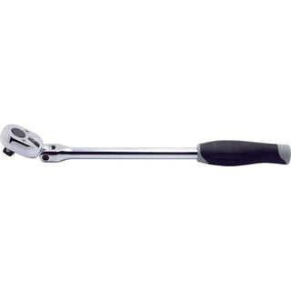 Koken 3774JB 3/8 Sq. Dr. Ratchet Handle 24 Teeth Flexible Head Length 285 mm Push Button Plastic Handle