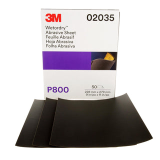 3M Wetordry Abrasive Sheet 213Q, 02035, P800, 9 in x 11 in, 50 sheets
per carton