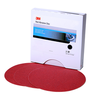 3M Hookit Red Abrasive Disc, 01218, 6 in, P400, 50 discs per carton