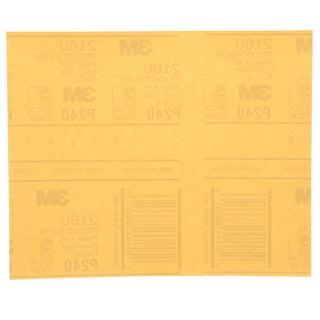 3M Gold Abrasive Sheet, 02543, P240 grade, 9 in x 11 in, 50 sheets per
pack