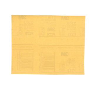 3M Gold Abrasive Sheet, 02544, P220 grade, 9 in x 11 in, 50 sheets per
pack