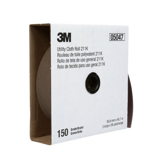 3M Utility Cloth Roll 211K, 150 J-weight, 1 in x 50 yd, Full-flex