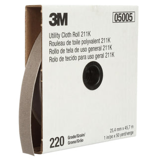 3M Utility Cloth Roll 211K, 220 J-weight, 2 in x 50 yd