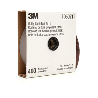 3M Utility Cloth Roll 211K, 400 J-weight, 2 in x 50 yd