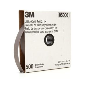 3M Utility Cloth Roll 211K, 500 J-weight, 2 in x 50 yd