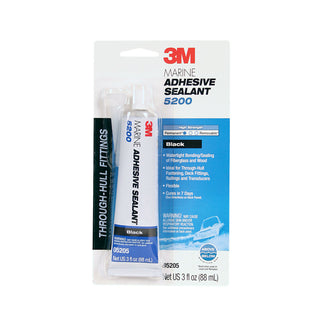 3M Marine Adhesive Sealant 5200, Black, 3 oz Tube