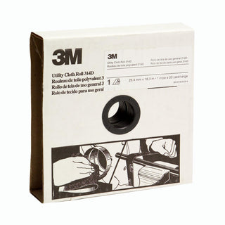 3M Utility Cloth Roll 314D, P120 J-weight, 1 in x 20 yd