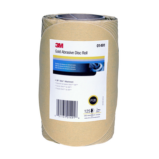 3M Stikit Gold Disc Roll, 01491, 8 in, P120, 125 discs per roll