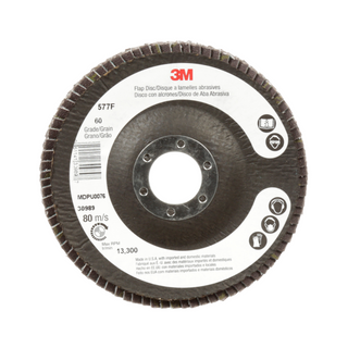 3M Flap Disc 577F, 40, T27, 7 in x 7/8 in, Giant