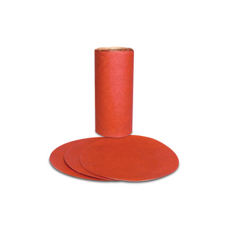 3M Red Abrasive PSA Disc, 01610, 5 in, P80, 100 discs per roll