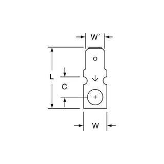 3M Scotchlok Double Male Ring Tongue, Non-Insulated RectangularMA250DM/10RRK