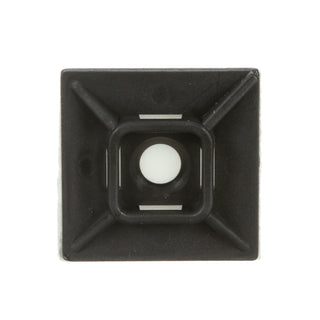 3M Cable Tie Mounting Base CTB1X1BKA-C Black, 4-way Adhesive Mount