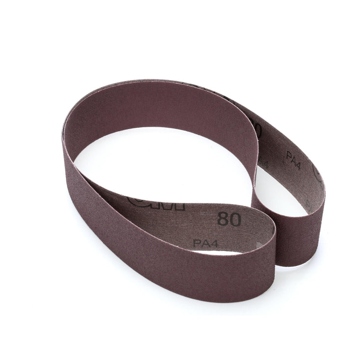 3M Cloth Belt 341D, 80 X-weight, 4 in x 132 in, Film-lok, Single-flex