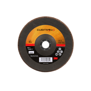 3M Cubitron II Flap Disc 967A, 80+, T29, 7 in x 7/8 in, Giant