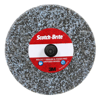 Scotch-Brite Roloc Deburr & Finish PRO Unitized Wheel, DP-UR, 4C Medium+, TR