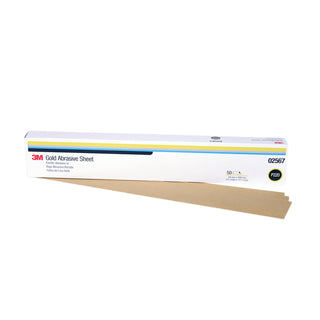 3M Gold Abrasive Sheet, 02567, P220 grade, 2 3/4 in x 17 1/2 in