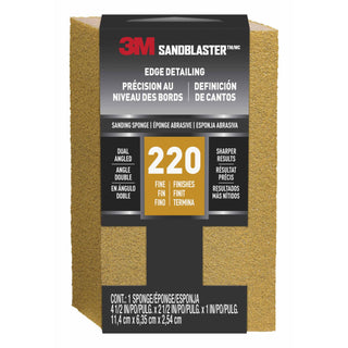 3M SandBlaster EDGE DETAILING Sanding Sponge, 9565 ,220 grit