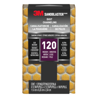 3M SandBlaster DUST CHANNELING Sanding Sponge, 20908-120-UFS ,120
grit