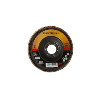 3M Cubitron II Flap Disc 967A, 80+, T29, 4-1/2 in x 7/8 in, Giant