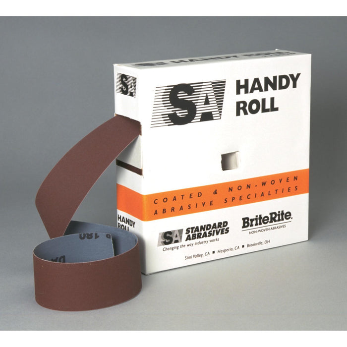 Standard Abrasives A/O Slit Roll 723871, 4 in x 50 yd 180 X-weight