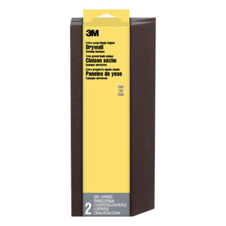 3M Fine Grit Extra Large Angled Drywall Sanding Sponge, 910-DSA-12-2PK