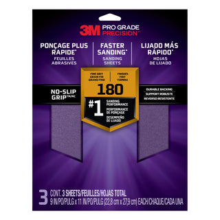 3M Pro Grade Precision Faster Sanding Sanding Sheets 180 grit Fine,
26180TRI-3