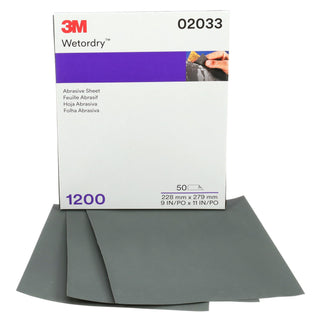 3M Wetordry Abrasive Sheet 401Q, 02033, 1200, 9 in x 11 in, 50 sheets
per carton