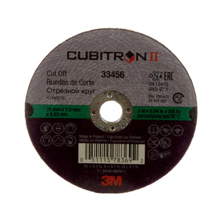 3M Cubitron II Cut-Off Wheel, 33456, 75 mm x 1 mm x 9.53 mm