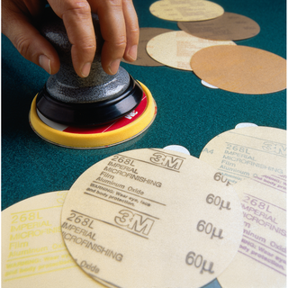 3M Hookit Microfinishing Film Disc 268L, 40 Mic 3MIL, Type D, 3 in x
7/8 in