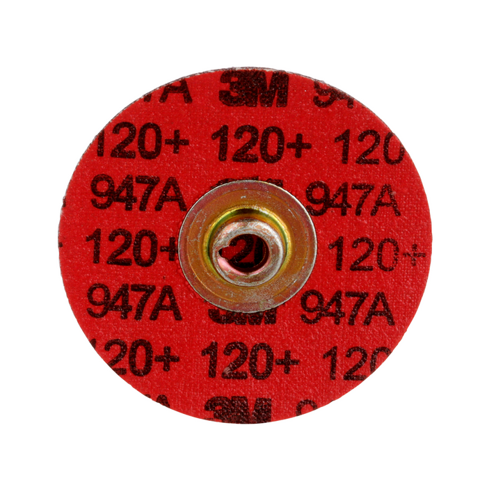 3M Cubitron II Roloc Durable Edge Disc 947A, 120+, X-weight, TSM,
Maroon, 3 in