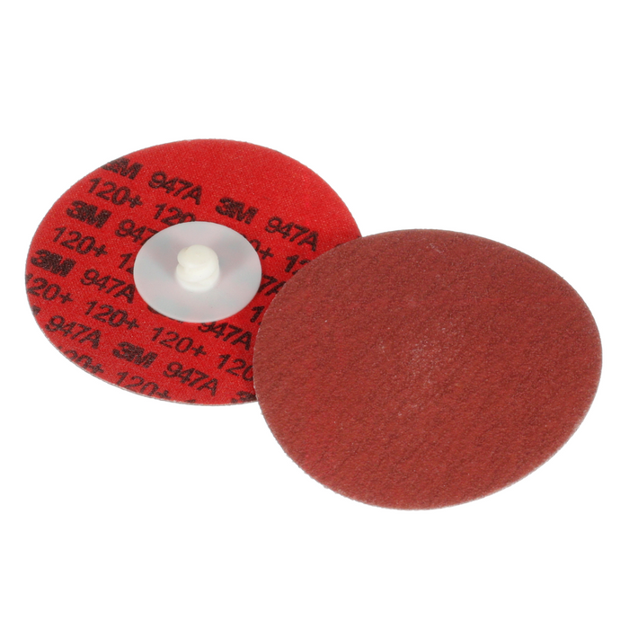 3M Cubitron II Roloc Durable Edge Disc 947A, 120+, X-weight, TR, Red,
3 in