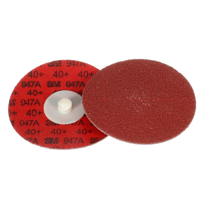 3M Cubitron II Roloc Durable Edge Disc 947A, 40+, X-weight, TR,
Maroon, 3 in