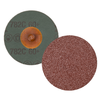 3M Roloc Fibre Disc 782C, 60+, TR, 3 in, Die R300V, 50/Carton