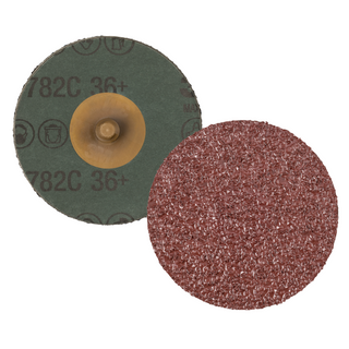 3M Roloc Fibre Disc 782C, 36+, TR, 3 in, Die R300V, 50/Carton