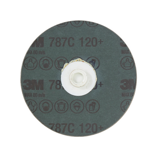 3M Roloc Fibre Disc 787C, 120+, TS, 4 in, Die RS400BB, 25/Carton