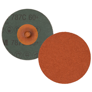 3M Roloc Fibre Disc 787C, 60+, TR, 4 in, Die R400BB, 25/Carton