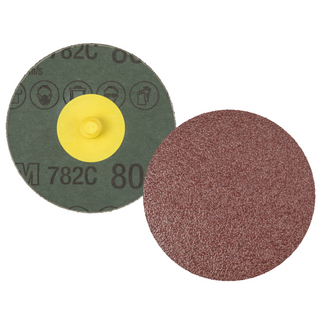 3M Roloc Fibre Disc 782C, 80+, TR, 3 in, Die R300V, 50/Carton