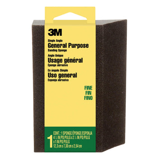 3M Angled Sanding Sponge CP-040NA, 2 7/8 in x 4 7/8 in x 1 in Fine