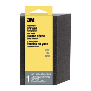 3M Drywall Sanding Sponge CP-042, Single Angle, 2 7/8 in x 4 7/8 in x 1 in, Fine