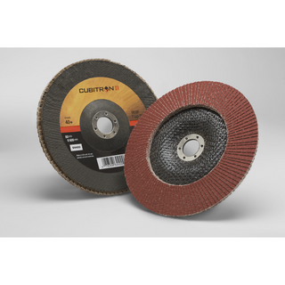 3M Cubitron II Flap Disc 969F, 40+, T29, 7 in x 7/8 in