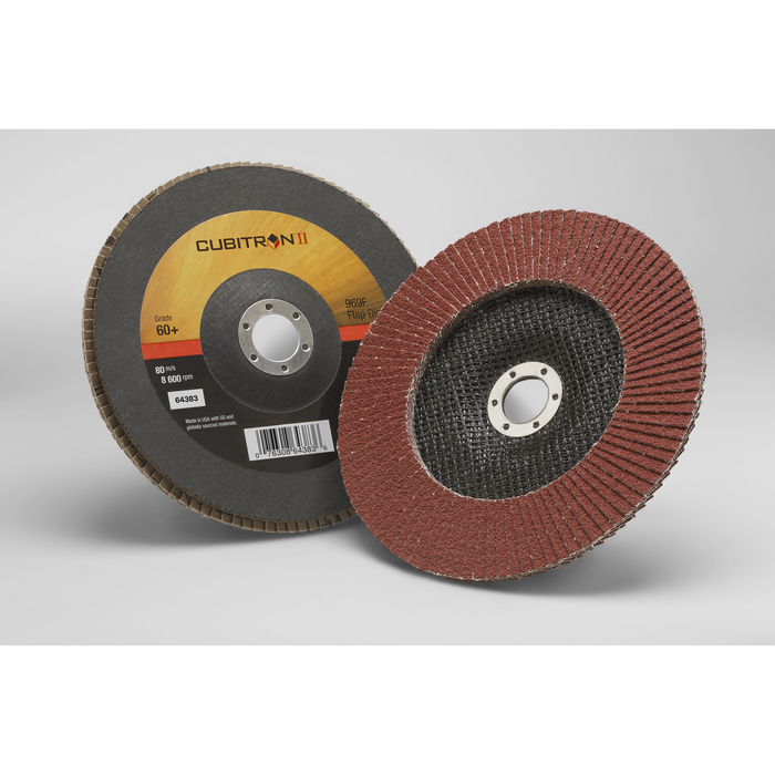 3M Cubitron II Flap Disc 969F, 60+, T27, 7 in x 7/8 in