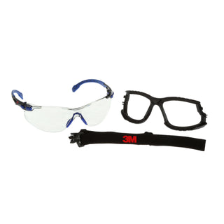 3M Solus 1000-Series Safety Glasses S1107SGAF-KT, Kit, Foam, Strap,
BLU/BLK