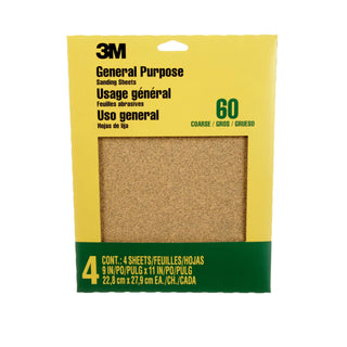 3M Aluminum Oxide Sandpaper Coarse, 9003NA, 9 in x 11 in