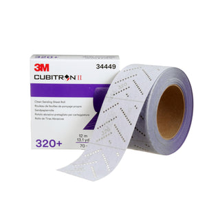 3M Cubitron II Hookit Clean Sanding Sheet Roll 34449, 320+ Grade, 70
mm x 12 m